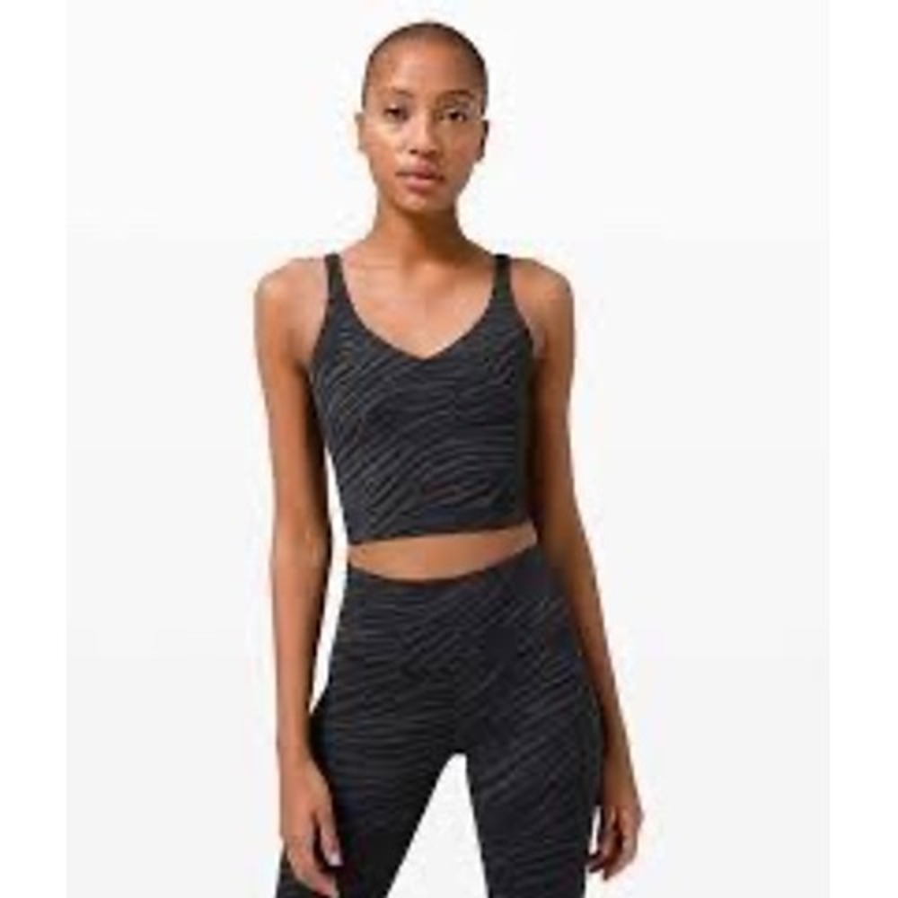 Lululemon Align Tank Top Le Tigre Camo‎ Deep Coal Multi Womens Size 4